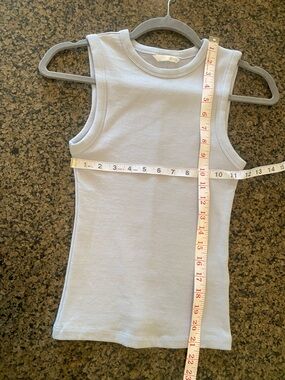 Zara Women’s Light Blue Ribbed Tank Top